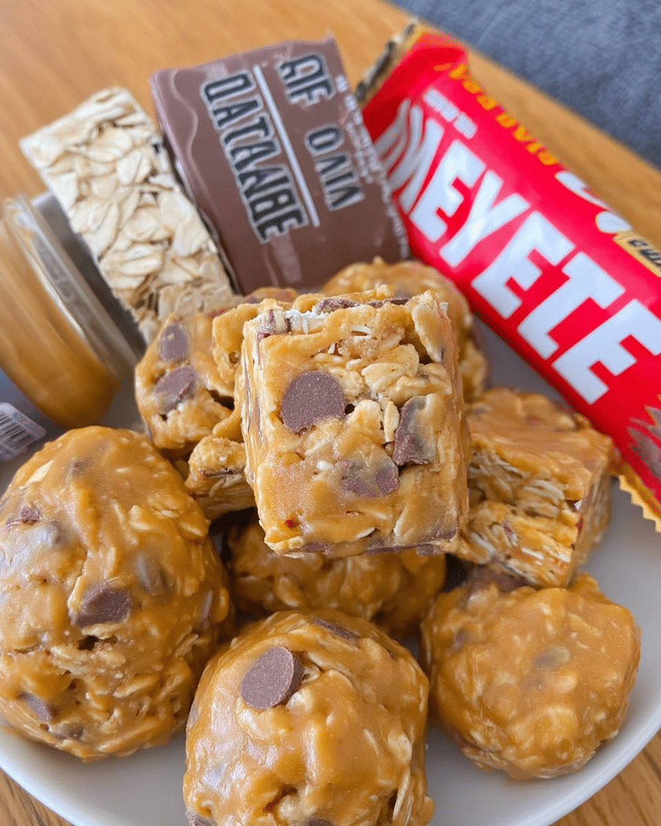 after school snacks with oats and peanut butter