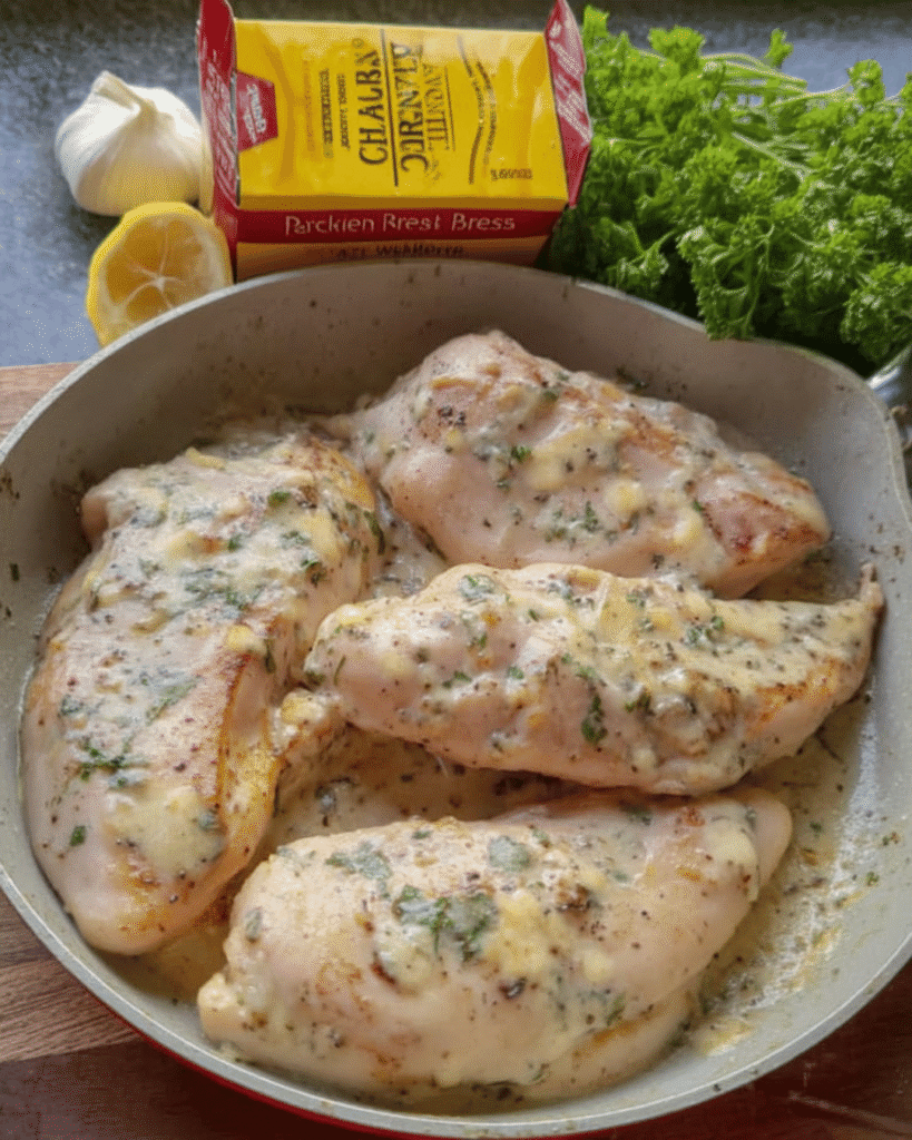 Chicken breast Recipess skillet in creamy garlic Parmesan sauce