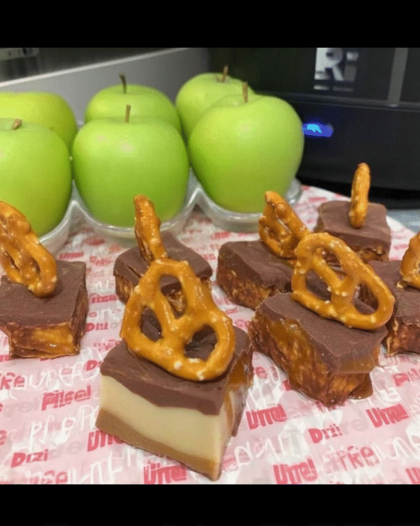 Fall Snacks platter with apple bites and cider