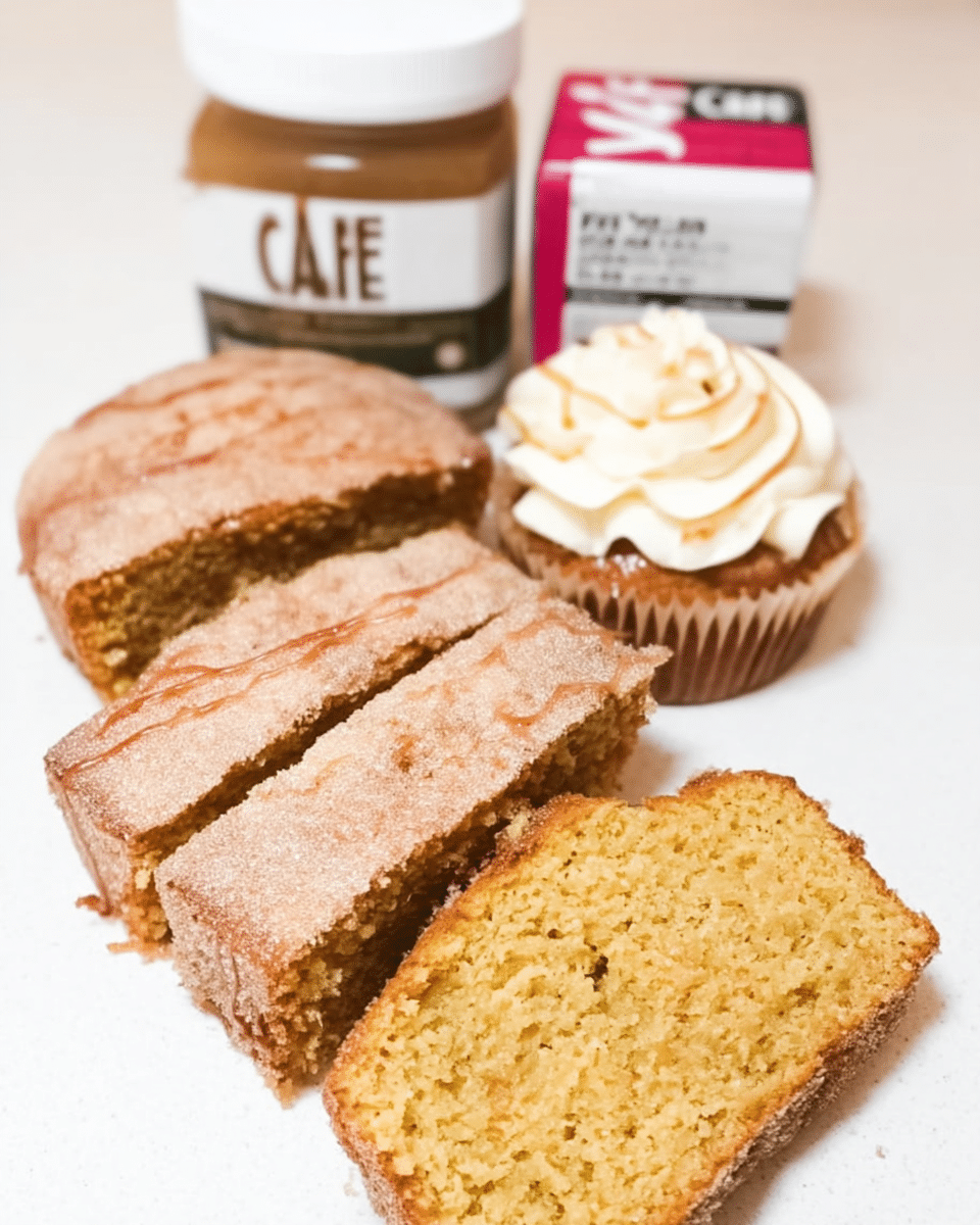 Apple cider mini loaf cake with cinnamon sugar crust