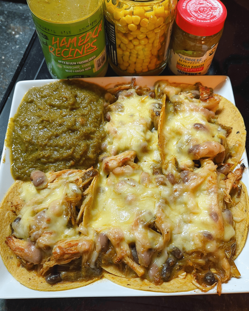 Hatch chili recipes baked enchiladas topped with red sauce and cheese