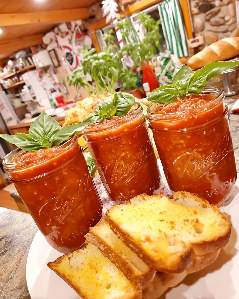 Homemade canned spaghetti sauce recipe with fresh garden tomatoes. Learn how to can tomato sauce with this easy canning recipe. Perfect for pasta dishes and long-term food storage.