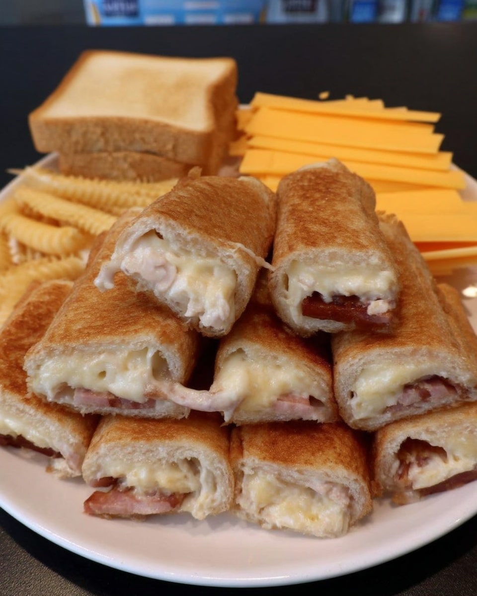 Close-up of cheese oozing from grilled roll-up