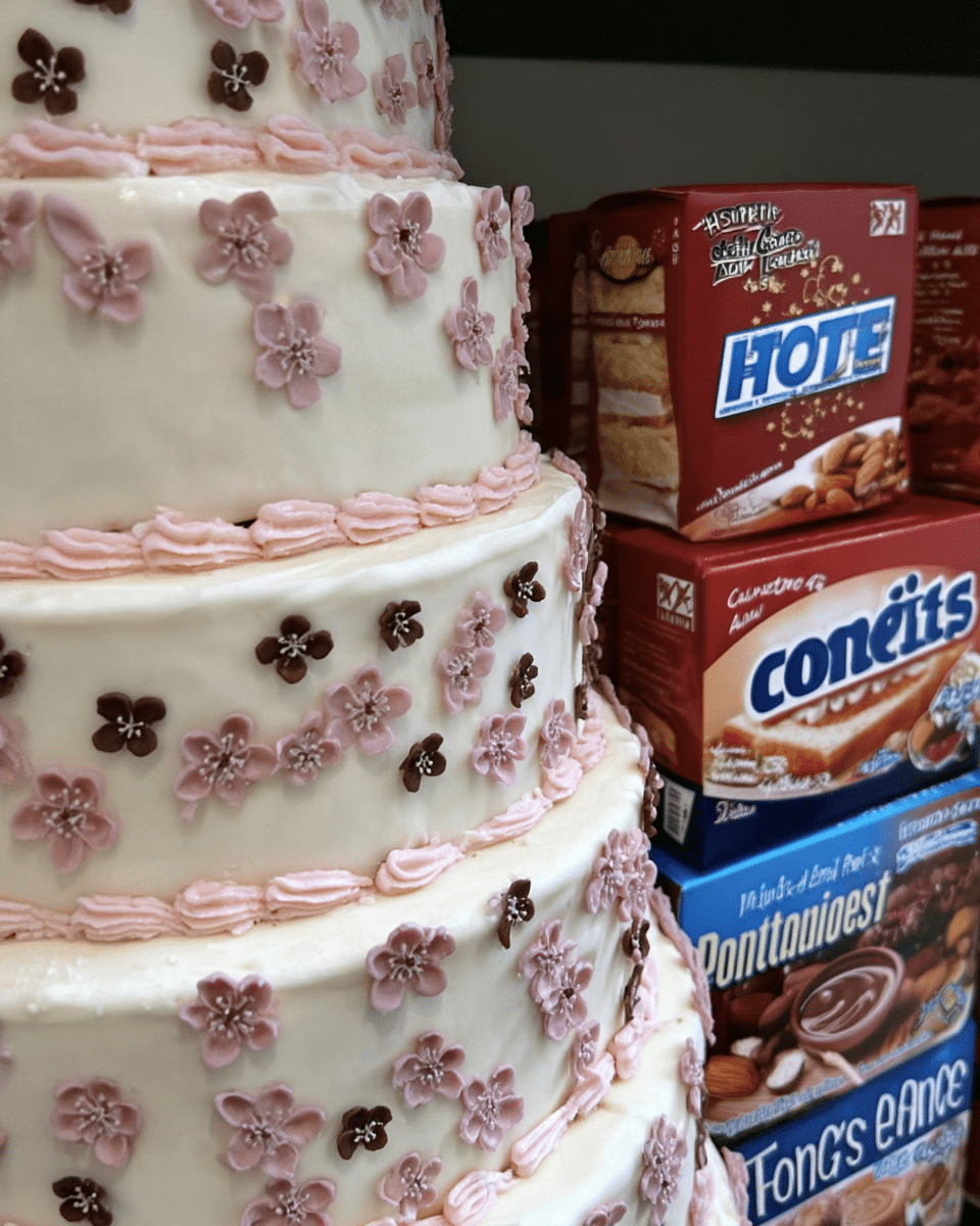 Cherry Blossom Cake Ideas with hand-piped buttercream branches