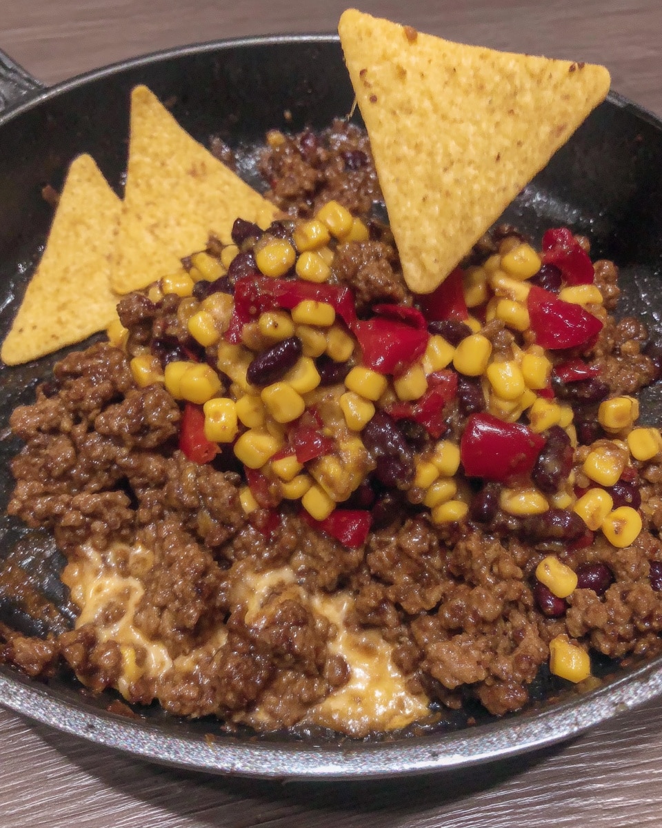 Cowboy Queso dip topped with cilantro and jalapeños