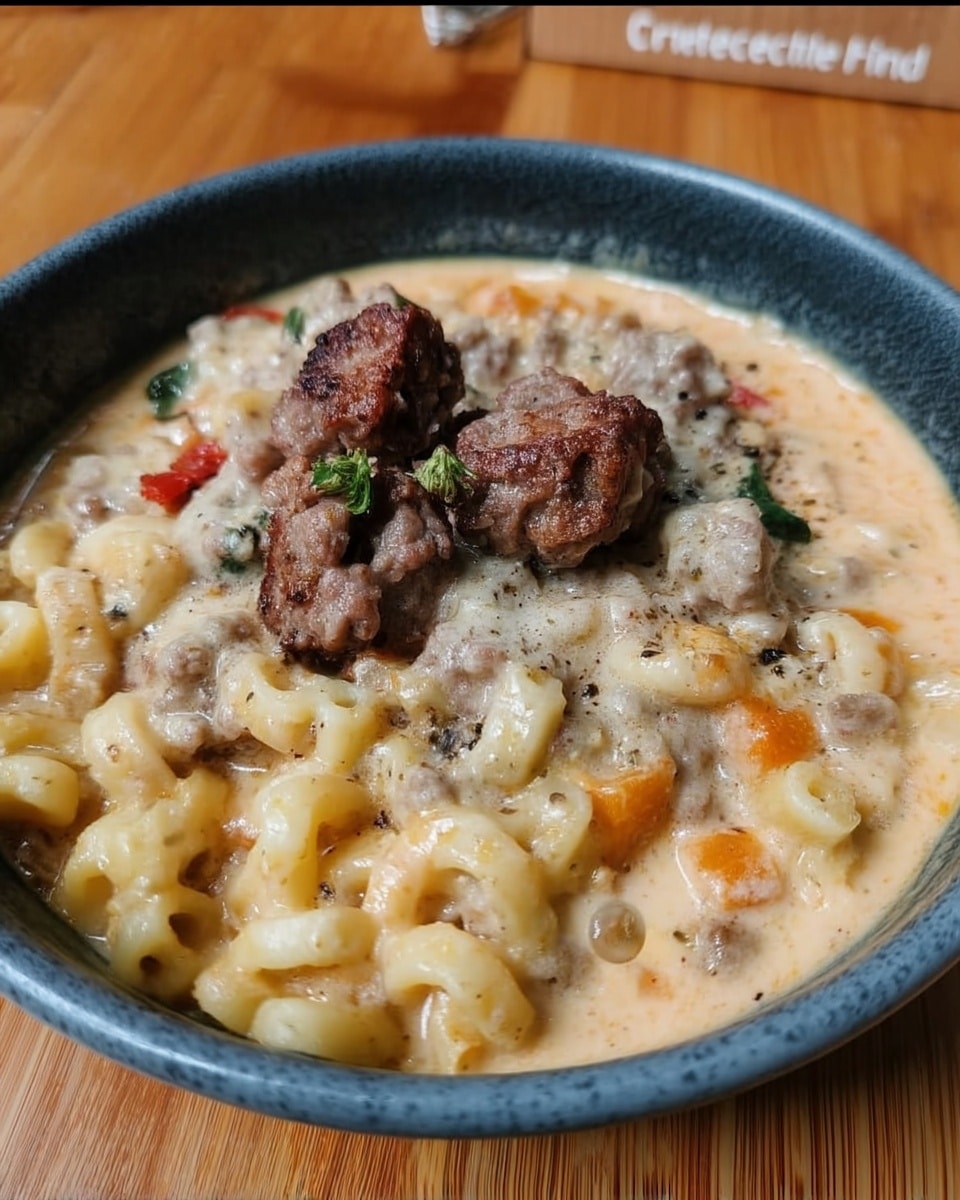 Cozy up with Creamy Parmesan Italian Sausage Ditalini Soup! This easy recipe features savory sausage, tender ditalini pasta, fresh spinach, and a rich, creamy broth. Perfect for a comforting weeknight meal! Get the recipe now.