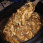 Easy Crock Pot Bourbon Chicken recipe! A sweet and tangy family favorite, perfect over rice. Get the delicious slow cooker dinner recipe now!