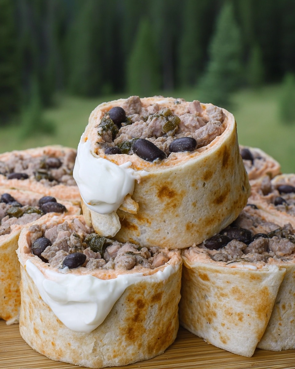 Sliced taco pinwheels for easy tailgate snacks