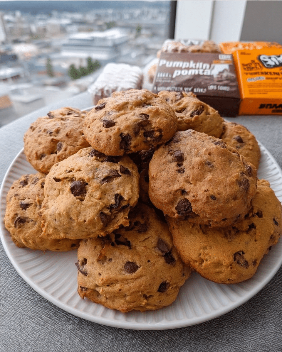Cookie dough scoops with visible chocolate chips and spice