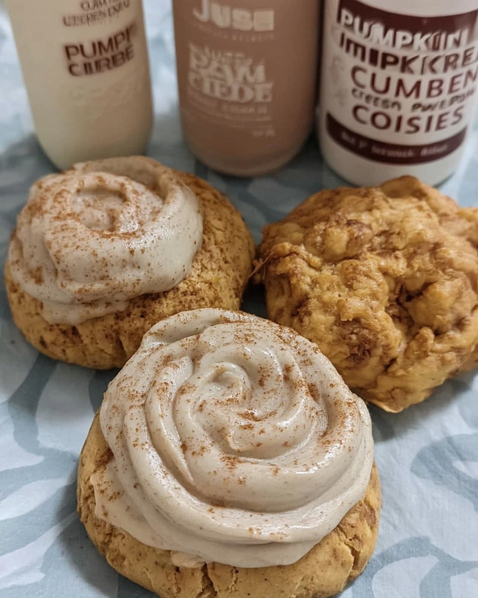 Crumbl-inspired pumpkin spice cookies! Soft, easy fall cookie recipe with cream cheese frosting. Perfect for autumn baking & cookie swaps. Get the recipe now!