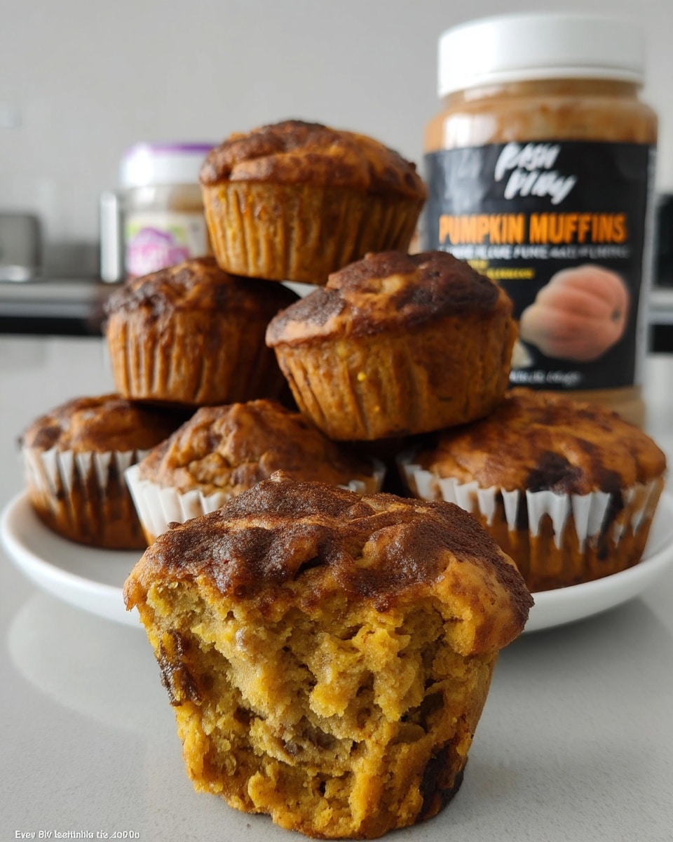 fall cooking Easy pumpkin muffins fresh from oven with golden tops