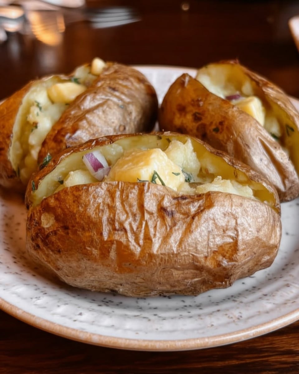Crockpot baked potatoes wrapped in foil before cooking