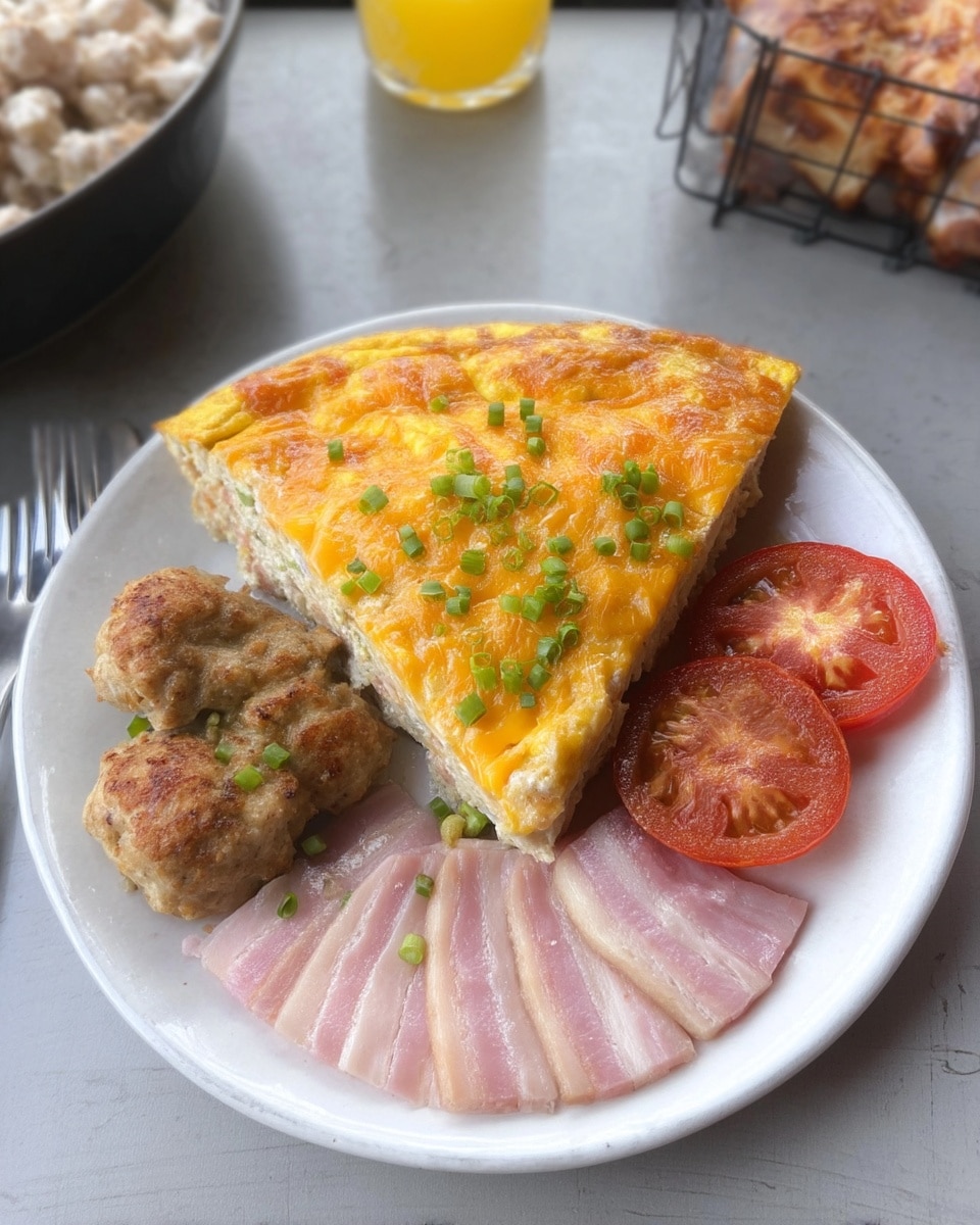 Fritata recipe dinner set on family dinner table