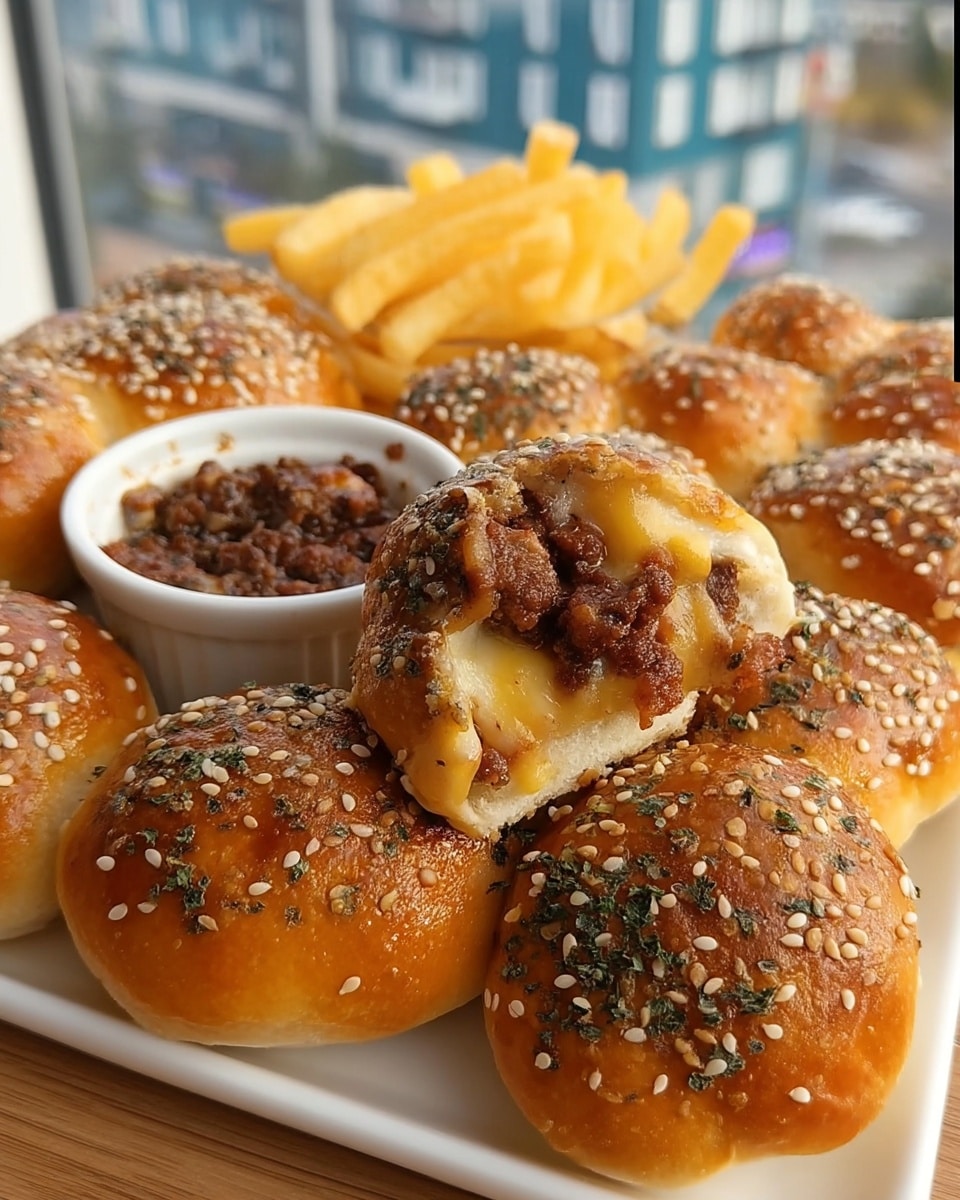Game day snack bombs brushed with garlic butter