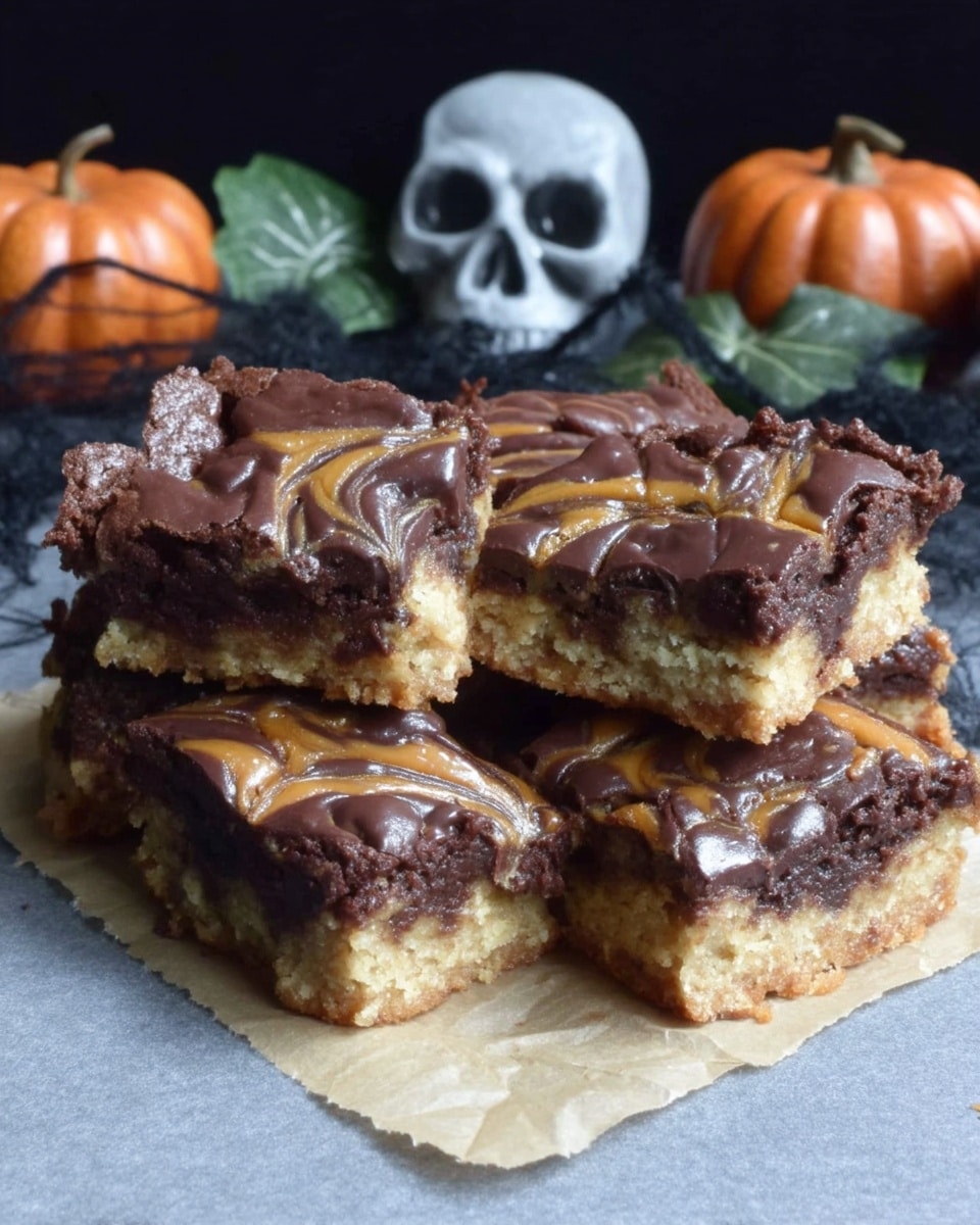 Halloween Treats with spooky swirl knife art