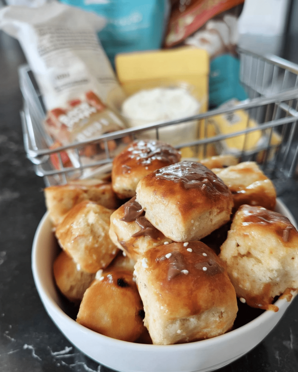 Dough pieces dipped in baking soda bath for healthy snacks
