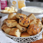 Healthy after school snacks soft pretzel bites on tray