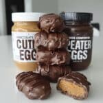 Healthy snack recipes easy peanut butter eggs on tray