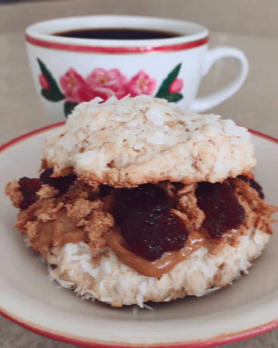 Peanut butter cookie sandwiches packed in a lunchbox for kids