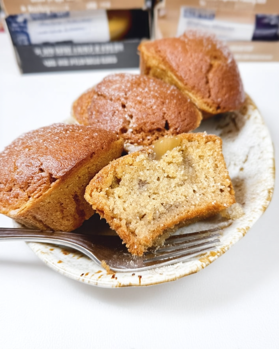 Stack of mini loaf pan cakes with fall décor