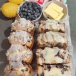 Mini loaf pan recipes Christmas blueberry lemon loaves on rack