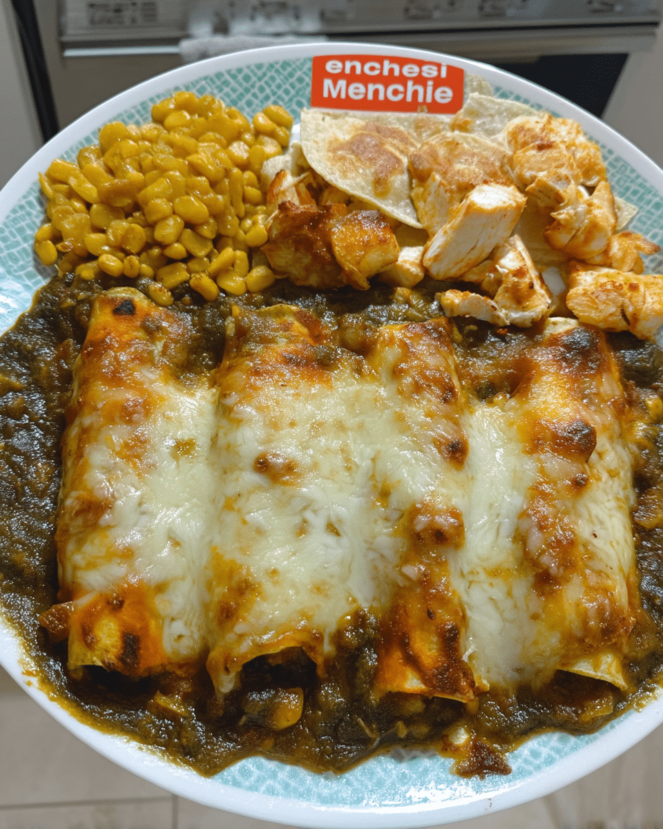 Hatch chili recipes with enchiladas garnished with cilantro and sour cream