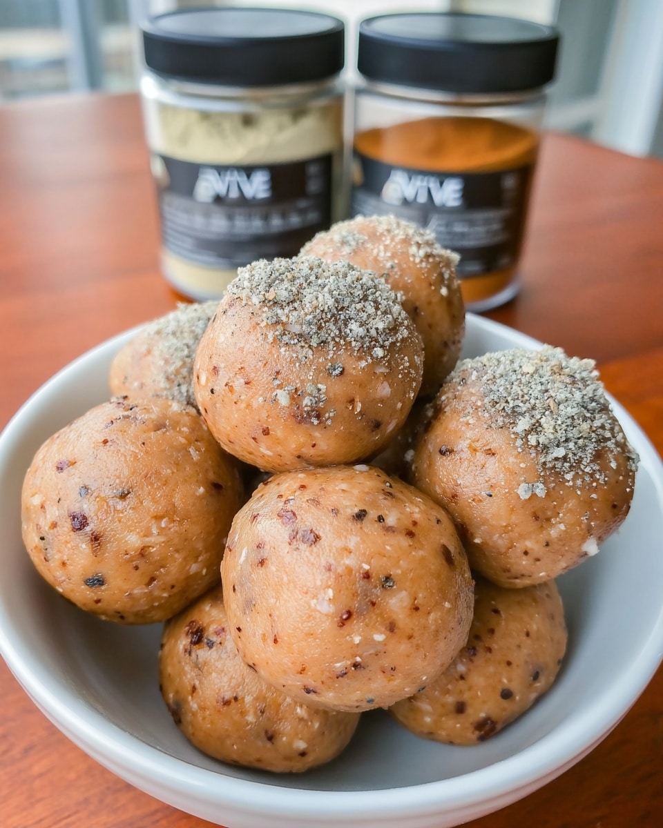 Pumpkin protein balls arranged on a snack platter with apples