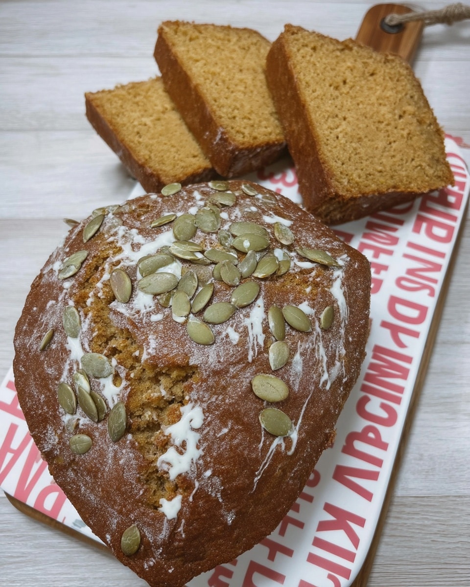 Pumpkin bread recipe styled with latte and fall leaves