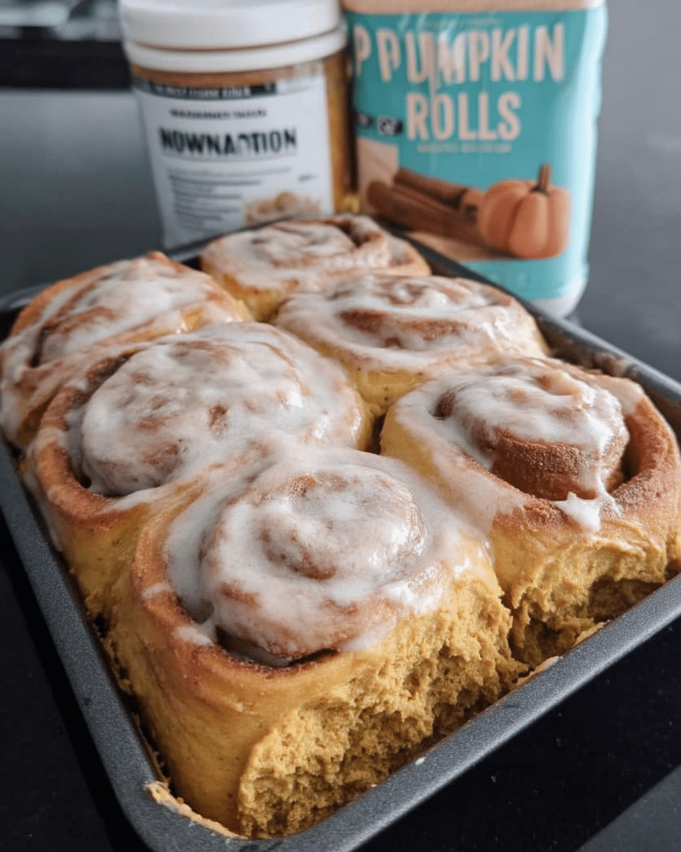 inside view of pumpkin cinnamon rolls easy with swirl filling