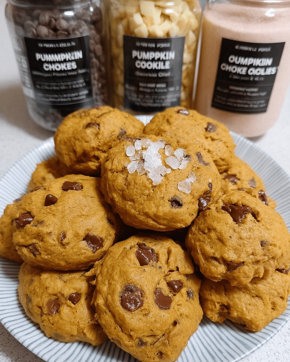 Fall Baking Recipes - Pumpkin cookies with cinnamon sticks and fall leaves
