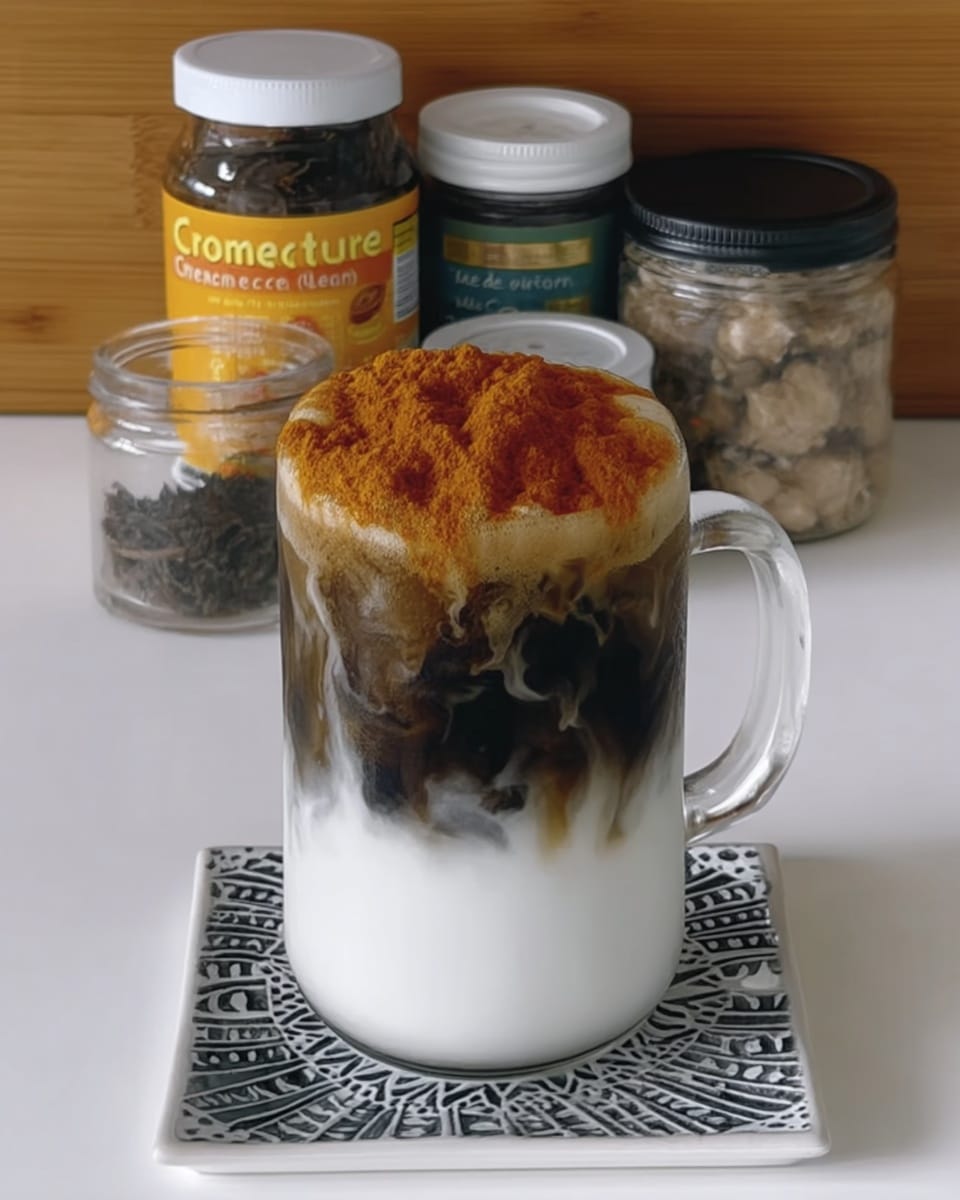 Pumpkin Cream Cold Foam next to pumpkin spice muffins