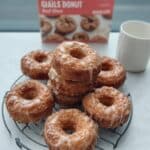Pumpkin Donuts Baked with maple glaze on wire rack