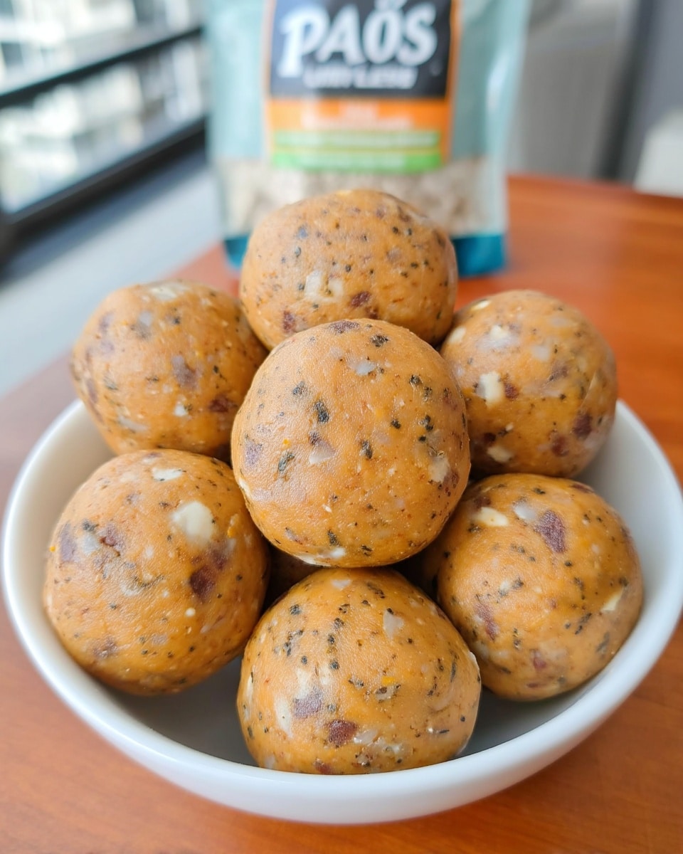 Pumpkin protein balls served with Greek yogurt and seeds