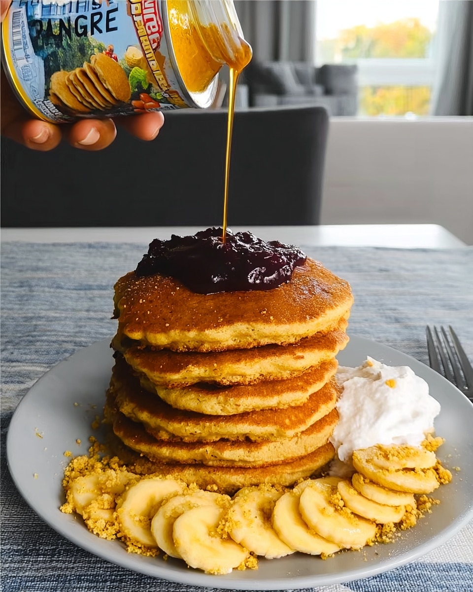 Pumpkin pancake batter in mixing bowl with spices