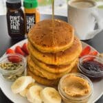 Easy pumpkin pancakes recipe! Light, fluffy, and full of pumpkin spice flavor. The perfect fall breakfast. Get the recipe now!