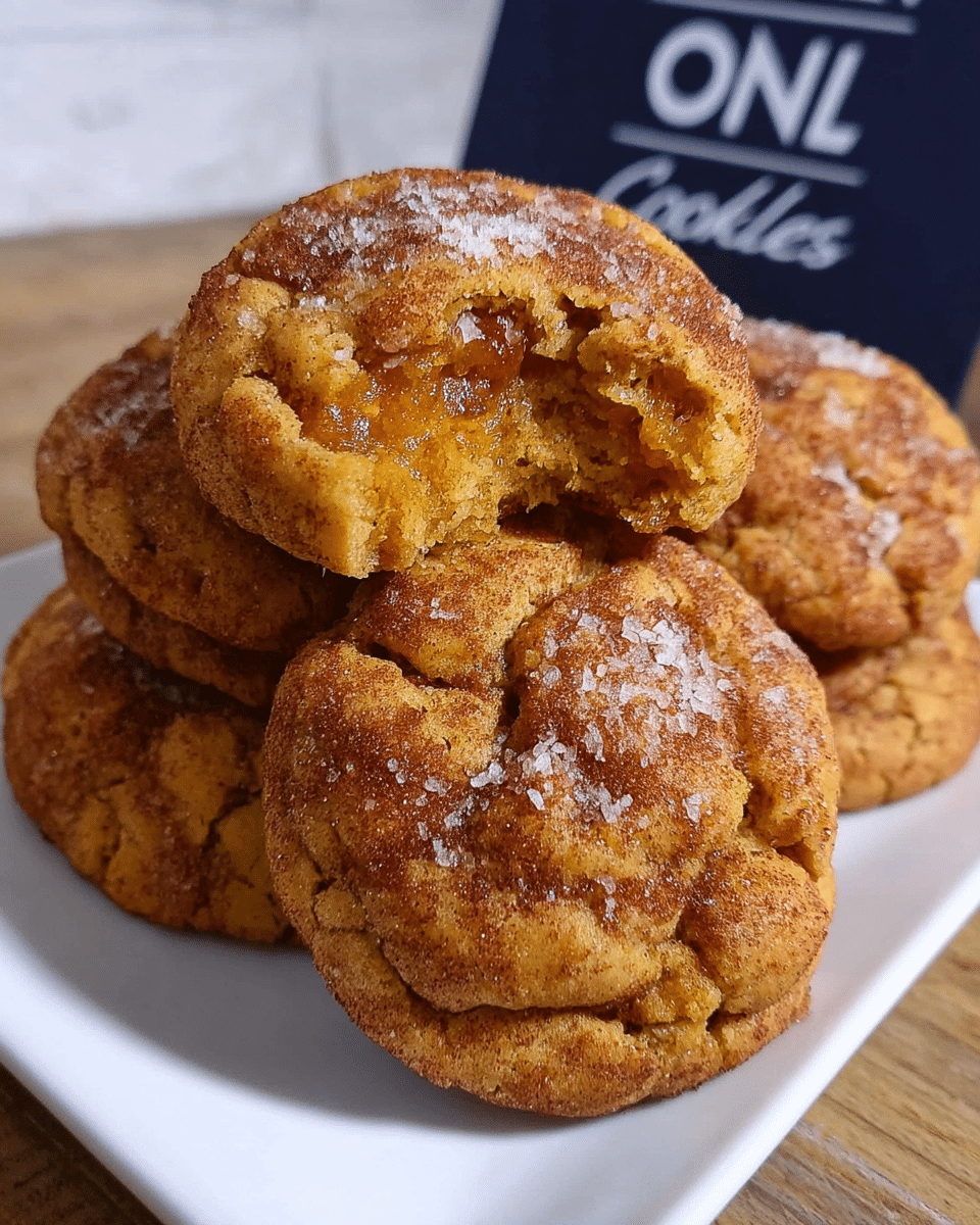Pumpkin snickerdoodle cookies served with hot apple cider