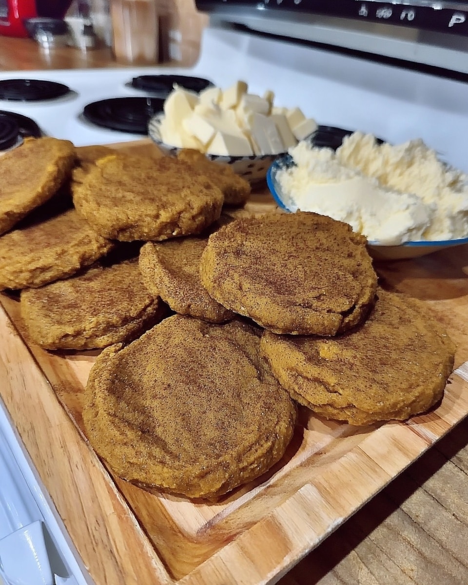 Pumpkin sugar cookies served with coffee and cinnamon sticks