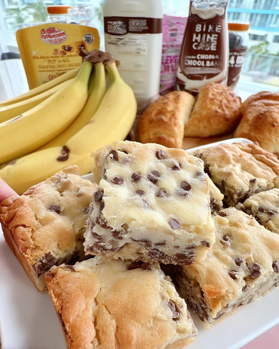 Lunchbox packed with banana chocolate chip school snacks