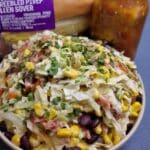 summer Mexican recipes creamy coleslaw with corn and beans