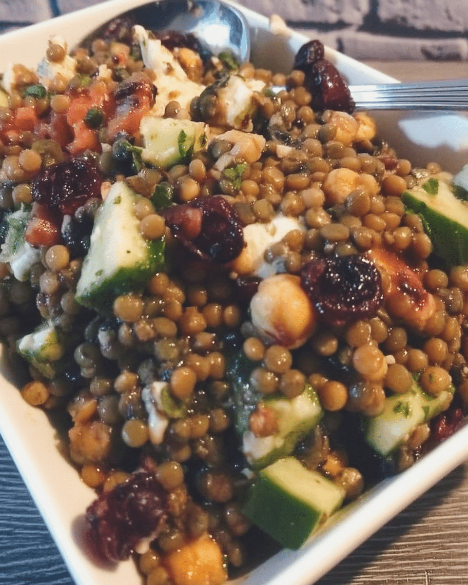 Ingredients for Autumn Pearl Couscous Salad laid out on a table