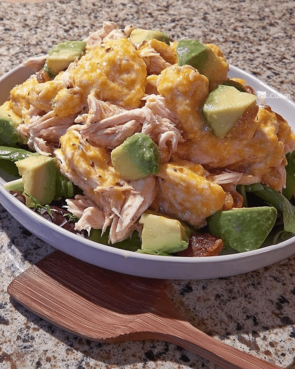 Ingredients for avocado and mango salad arranged on a wooden cutting board.