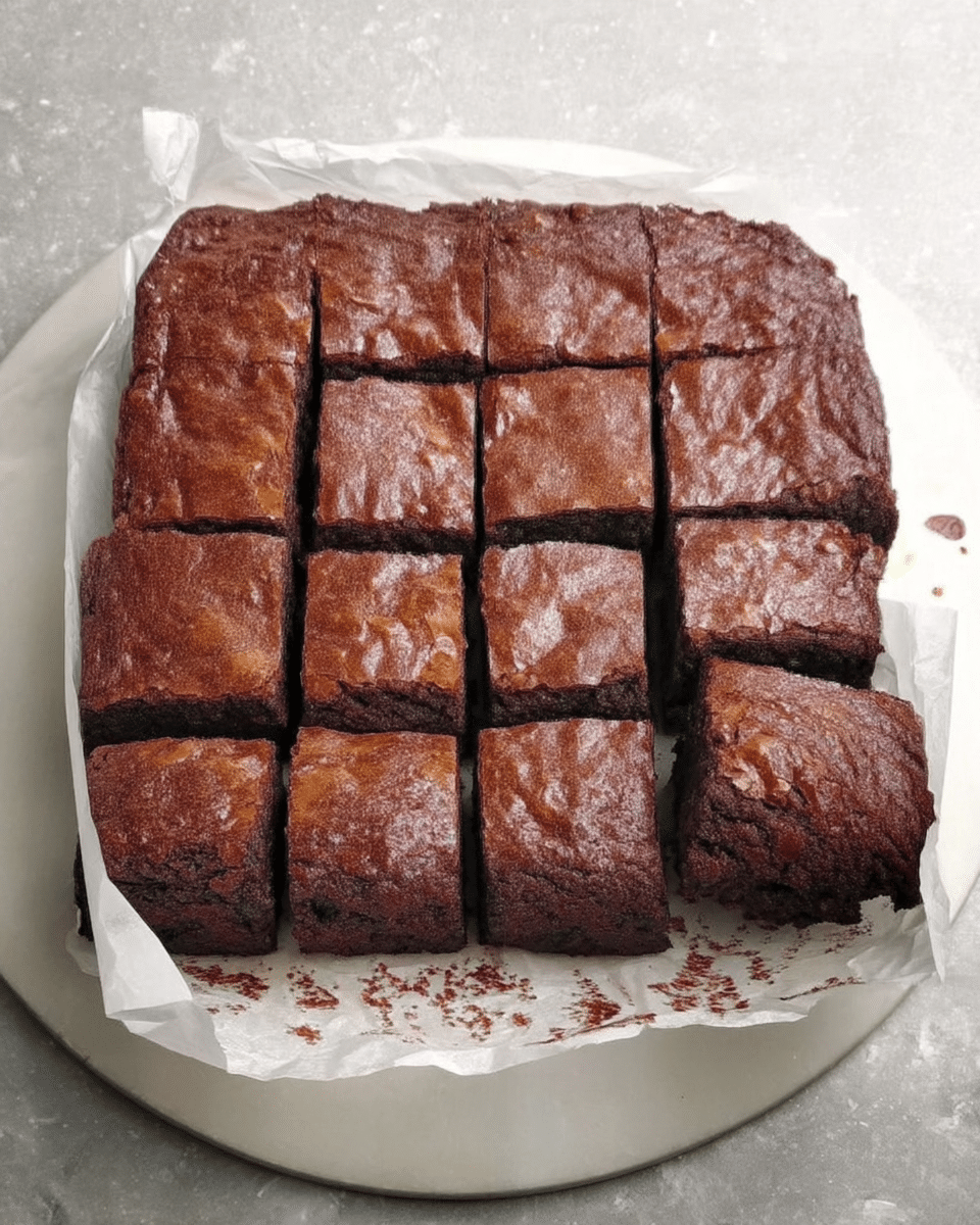 Gooey Fudgy Brownies served with vanilla ice cream