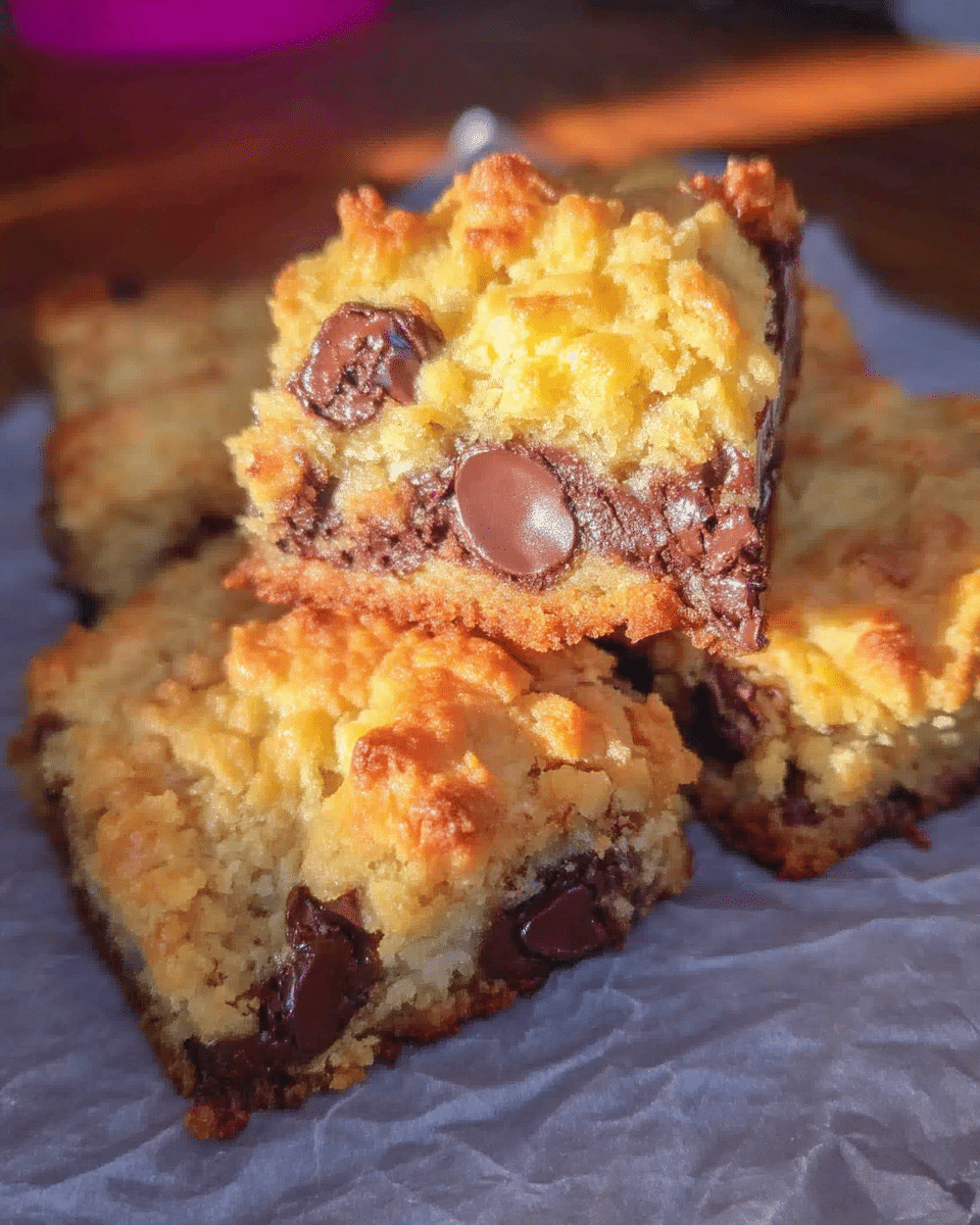 A hand holding a perfectly cut pumpkin bar.