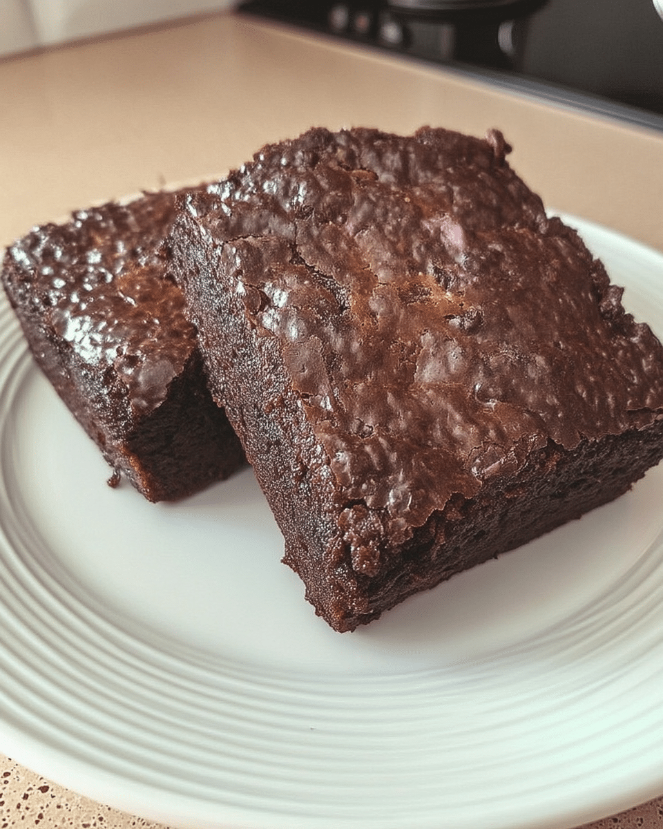 A hand dipping a brownie truffle into melted chocolate.