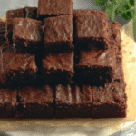 Ingredients for Gooey Fudgy Brownies laid out on a table