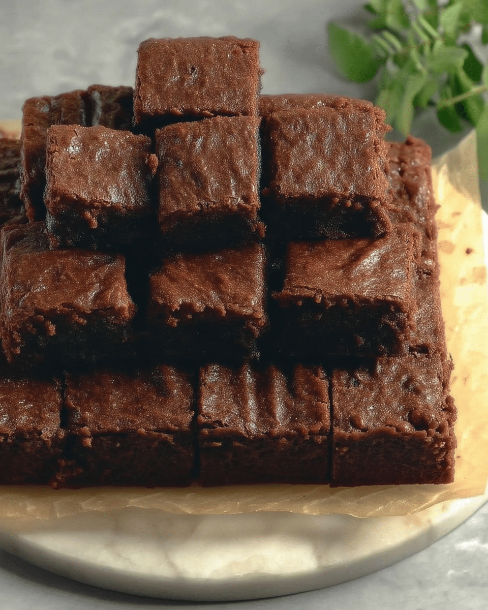 Ingredients for Gooey Fudgy Brownies laid out on a table