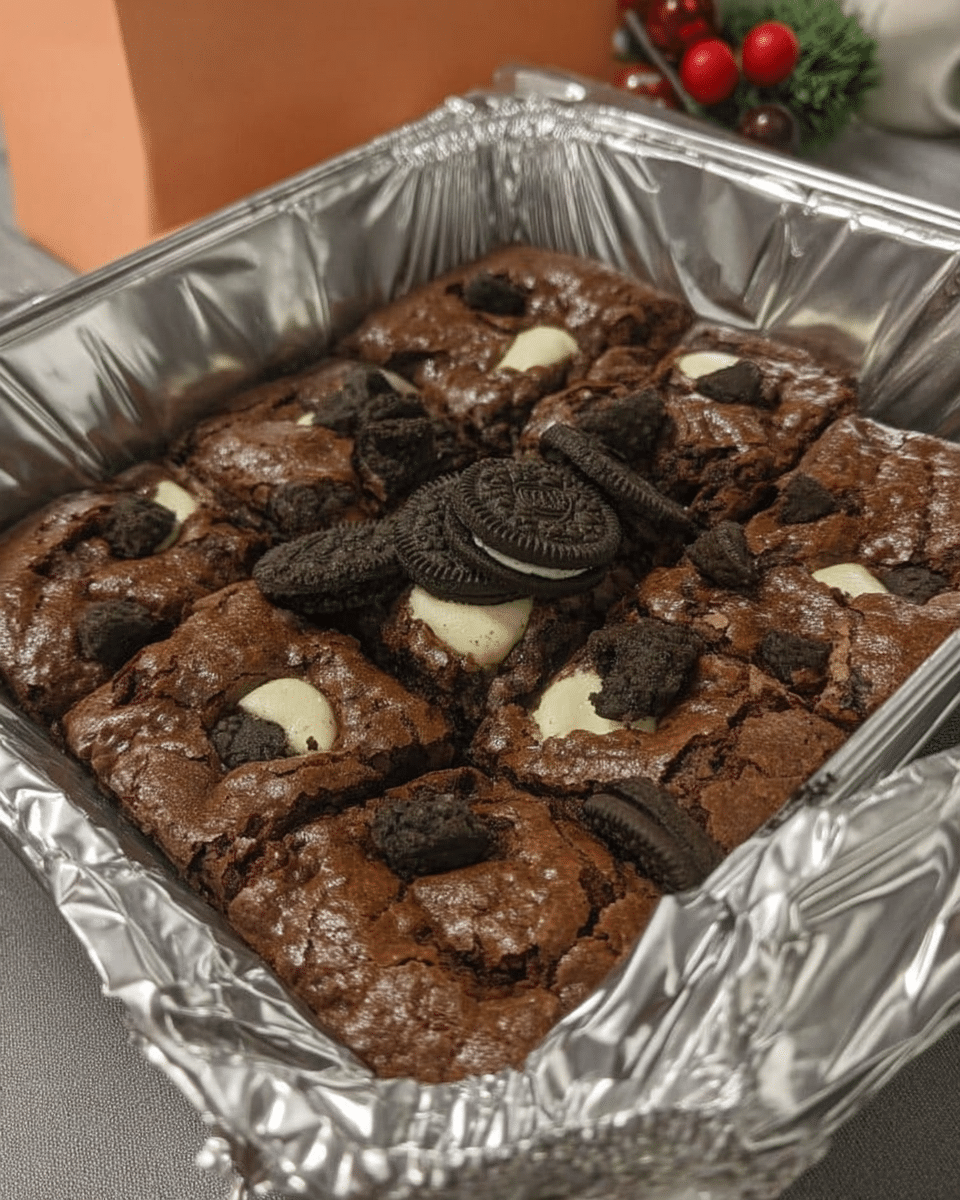 Ingredients for Halloween Oreo Brownies.