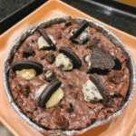 Halloween Oreo Brownies on a platter.