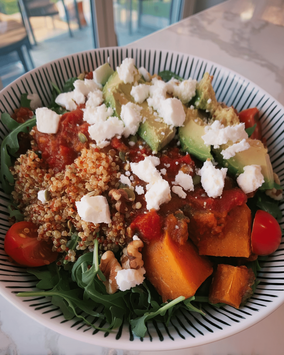 Healthy Fall Salad with Butternut Squash and Apple Cider Vinaigrette