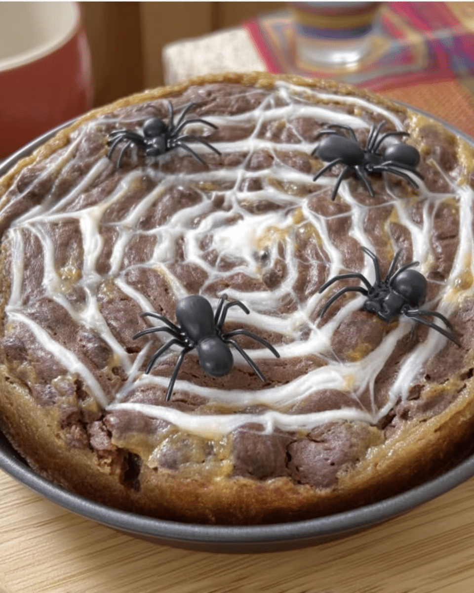 Ingredients laid out for White Chocolate Spiderweb Brownies: chocolate, butter, eggs, sugar, flour, cocoa powder, etc.